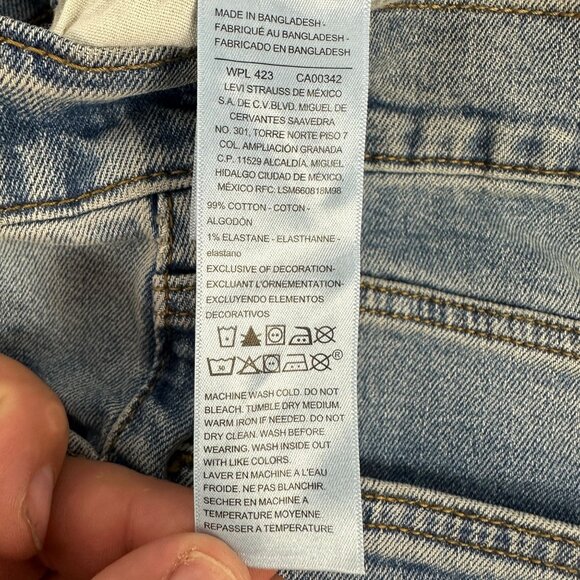 Levi Strauss Signature Mens 28 Classic Denim Shorts 10 Inch Inseam Relaxed Fit - Picture 6 of 7